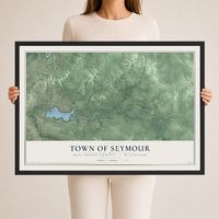 Map of the Town of Seymour, Eau Claire County, Wisconsin, 24 x 36 inch print in a black wood frame