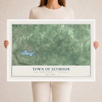 Map of the Town of Seymour, Eau Claire County, Wisconsin, 24 x 36 inch print in a white wood frame