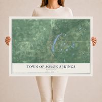 Map of the Town of Solon Springs, Wisconsin, 24 x 36 inch unframed archival matte print