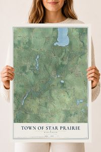 Map of the Town of Star Prairie, Wisconsin, 18 x 24 inch unframed archival matte print