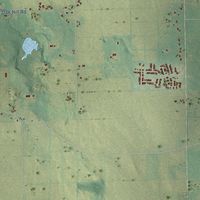 Second close-up of the map of the Town of Sullivan, Wisconsin print showing more streets and buildings
