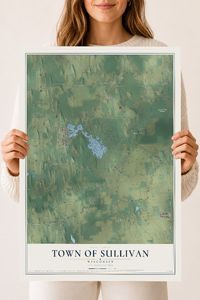 Map of the Town of Sullivan, Wisconsin, 18 x 24 inch unframed archival matte print