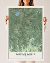 Map of the Town of Tomah, Wisconsin, 24 x 36 inch unframed archival matte print