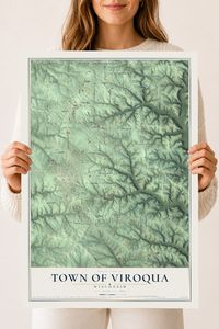 Map of the Town of Viroqua, Wisconsin, 18 x 24 inch unframed archival matte print