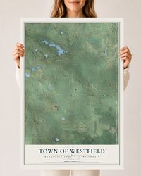 Map of the Town of Westfield, Marquette County, Wisconsin, 24 x 36 inch unframed archival matte print