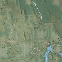 Second close-up of the map of the Town of Whitewater, Wisconsin print showing more streets and buildings