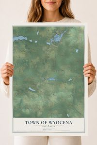 Map of the Town of Wyocena, Wisconsin, 18 x 24 inch unframed archival matte print
