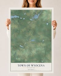 Map of the Town of Wyocena, Wisconsin, 24 x 36 inch unframed archival matte print