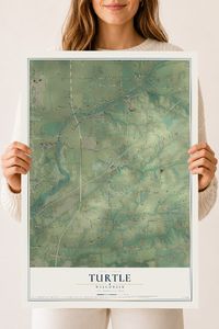 Map of Turtle, Wisconsin, 18 x 24 inch unframed archival matte print