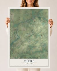 Map of Turtle, Wisconsin, 24 x 36 inch unframed archival matte print