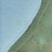 Close-up of the map of Union, Door County, Wisconsin print showing street and building detail
