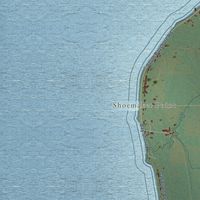 Second close-up of the map of Union, Door County, Wisconsin print showing more streets and buildings