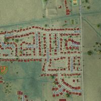 Second close-up of the map of Union Grove, Wisconsin print showing more streets and buildings