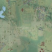Close-up of the map of Union, Rock County, Wisconsin print showing street and building detail