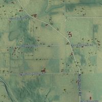 Second close-up of the map of Union, Rock County, Wisconsin print showing more streets and buildings