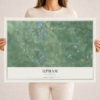 Map of Upham, Wisconsin, 18 x 24 inch unframed archival matte print