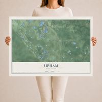 Map of Upham, Wisconsin, 24 x 36 inch unframed archival matte print