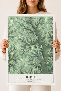 Map of Utica, Crawford County, Wisconsin, 18 x 24 inch unframed archival matte print