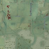 Second close-up of the map of Vienna, Wisconsin print showing more streets and buildings