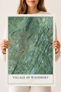Map of the Village of Woodbury, New York, 18 x 24 inch unframed archival matte print