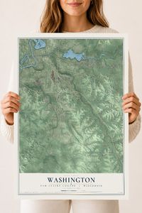 Map of Washington, Eau Claire County, Wisconsin, 18 x 24 inch unframed archival matte print