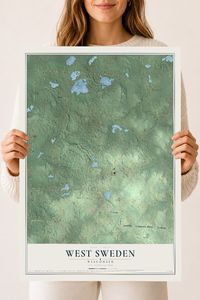 Map of West Sweden, Wisconsin, 18 x 24 inch unframed archival matte print