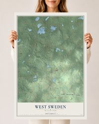 Map of West Sweden, Wisconsin, 24 x 36 inch unframed archival matte print