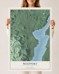 Map of Westport, New York, 24 x 36 inch unframed archival matte print