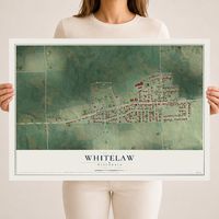Map of Whitelaw, Wisconsin, 18 x 24 inch unframed archival matte print