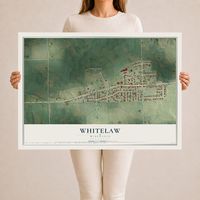 Map of Whitelaw, Wisconsin, 24 x 36 inch unframed archival matte print