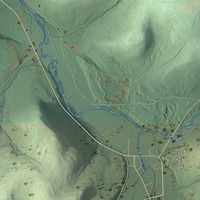 Second close-up of the map of Willing, New York print showing more streets and buildings