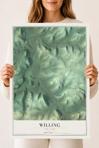 Map of Willing, New York, 18 x 24 inch unframed archival matte print