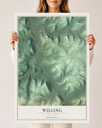 Map of Willing, New York, 24 x 36 inch unframed archival matte print