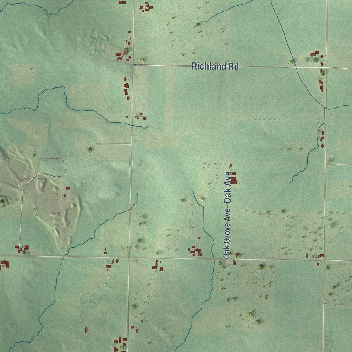 Close-up of the map of York, Clark County, Wisconsin print showing street and building detail