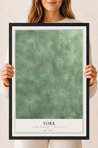 Map of York, Clark County, Wisconsin, 18 x 24 inch print in a black wood frame