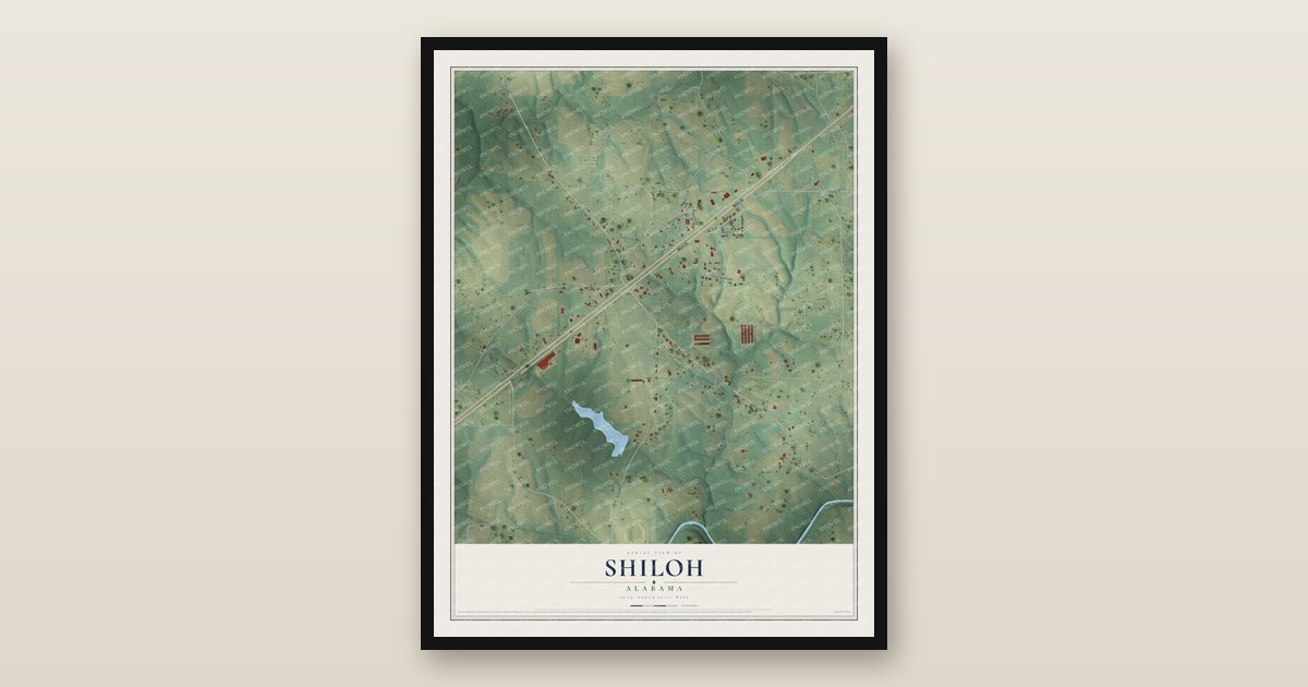 Detailed Map of Shiloh, Alabama - KNOWOL