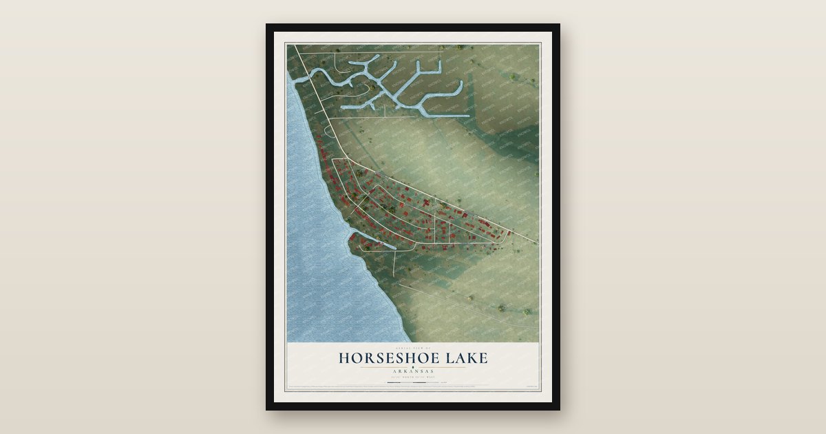 Detailed Map of Horseshoe Lake, Arkansas - KNOWOL