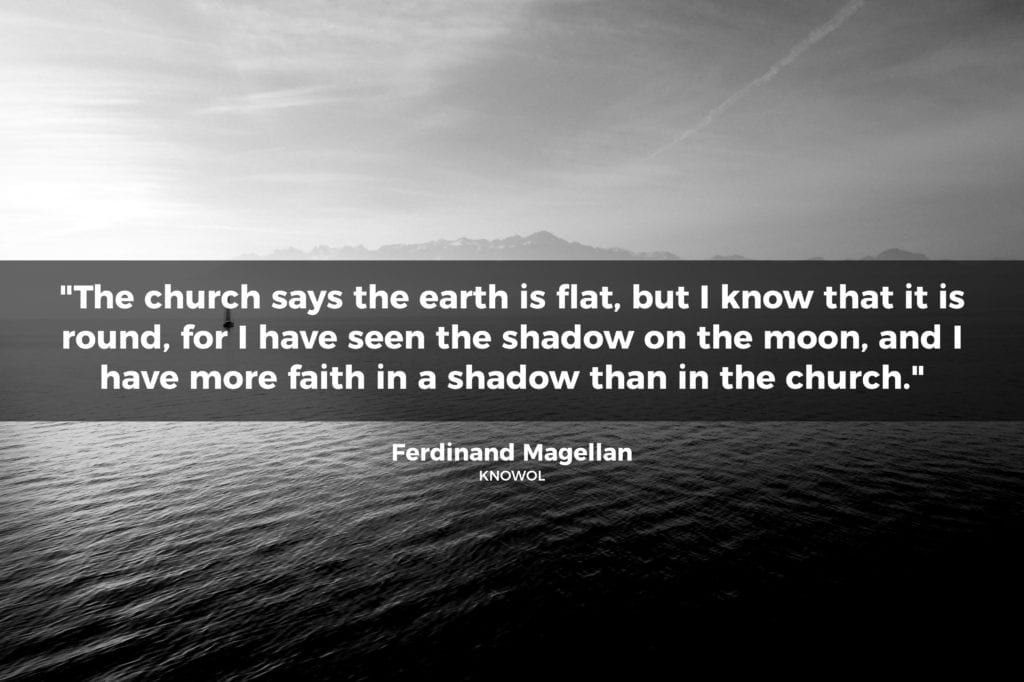 The church thought the Earth was flat