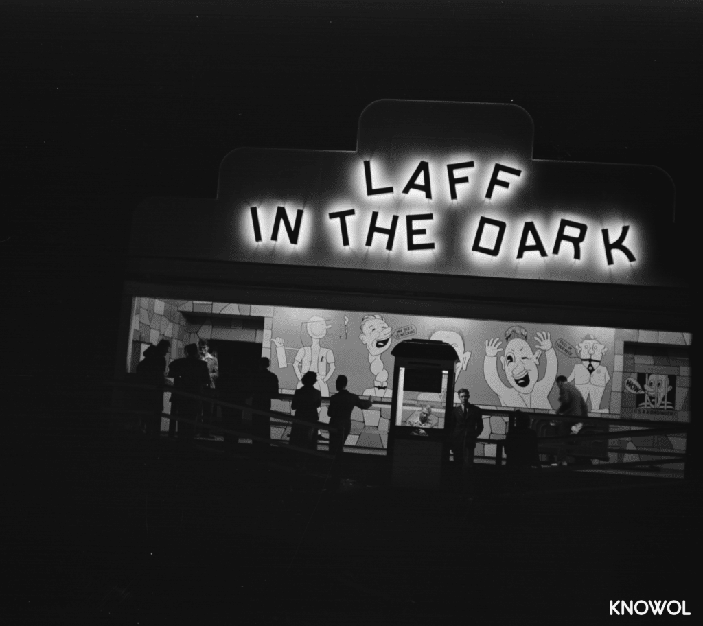 Laff in the Dark at night.