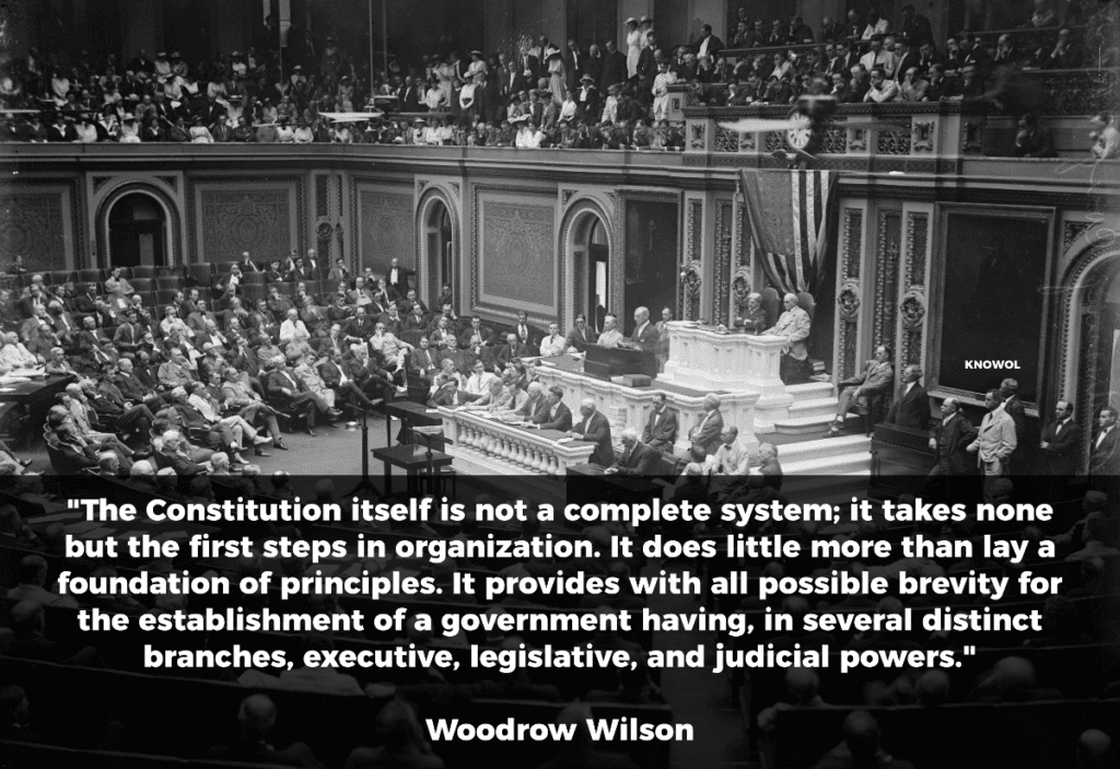 The Constitution itself is not a complete system; it takes none but the first steps in organization.