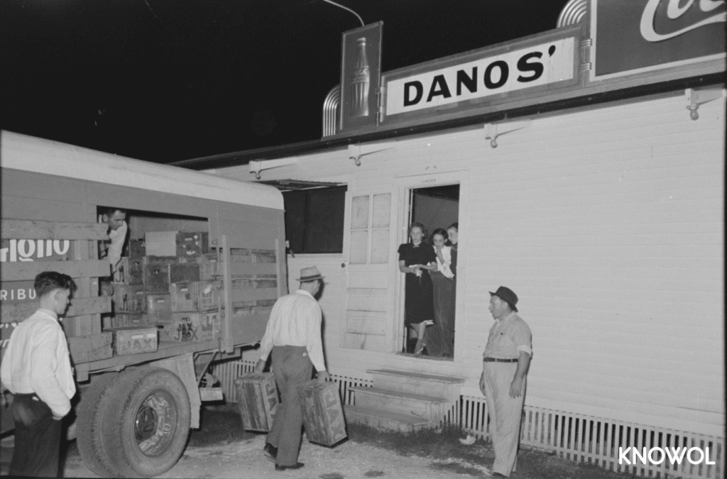 JAX beer getting delivered to a nightclub in Raceland, Louisiana.
