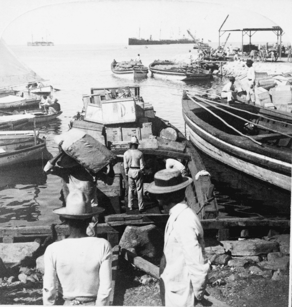 This picture shows the port of Ponce, Puerto Rico as it looked in 1900.