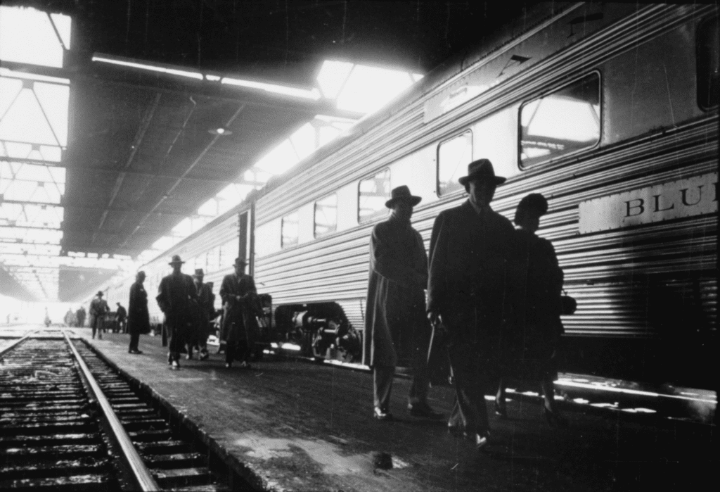 Passengers heading to their train at Chicago's Union Station.