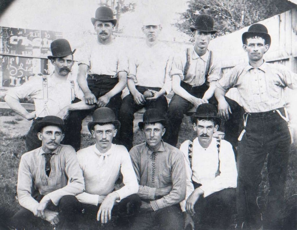 This group of baseball players was called "The Middle River Cowboys".