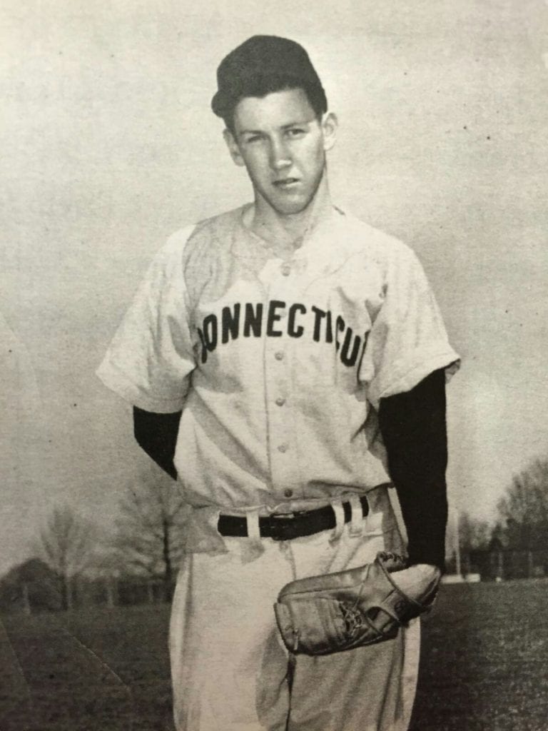 Don “Tink” Kilbreth, a pitcher for the University of Connecticut in 1955.