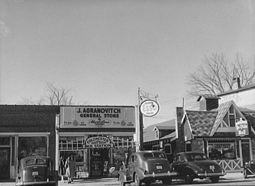 The main street of Colchester was once home to "J Agranovitch's General Store", the Colchester Bus Station, and the "Ye Old