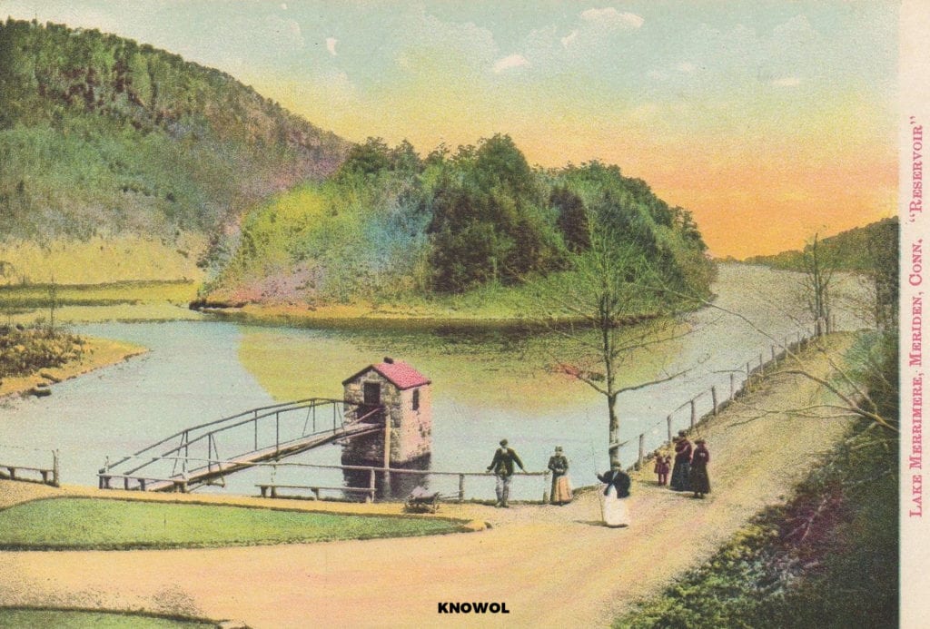 Lake Merrimere was the name given to this lake in Hubbard Park.