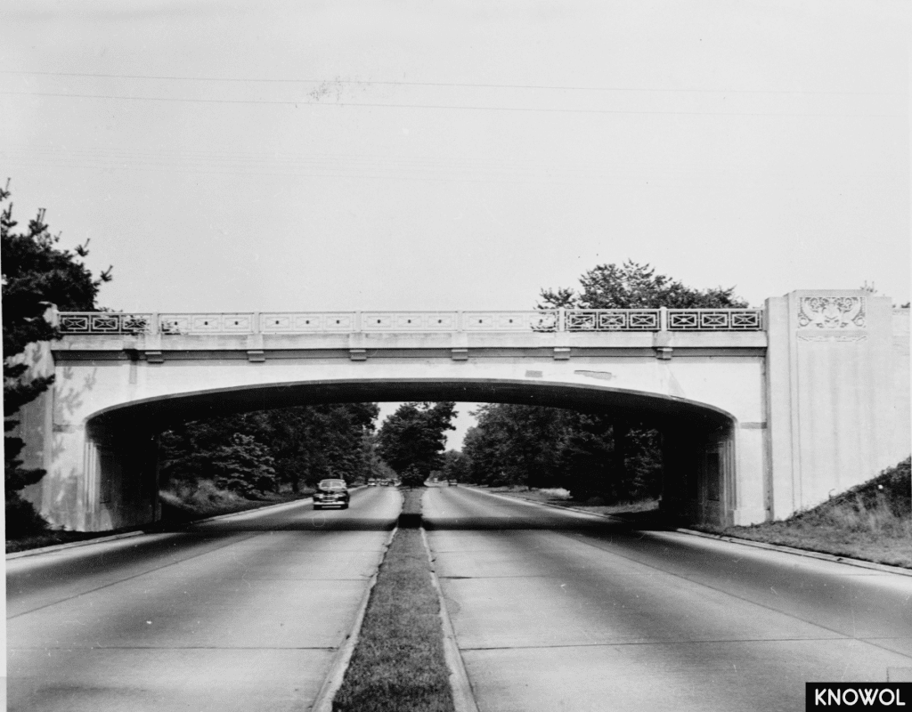 This bridge spans the Merritt Parkway in Norwalk, CT.