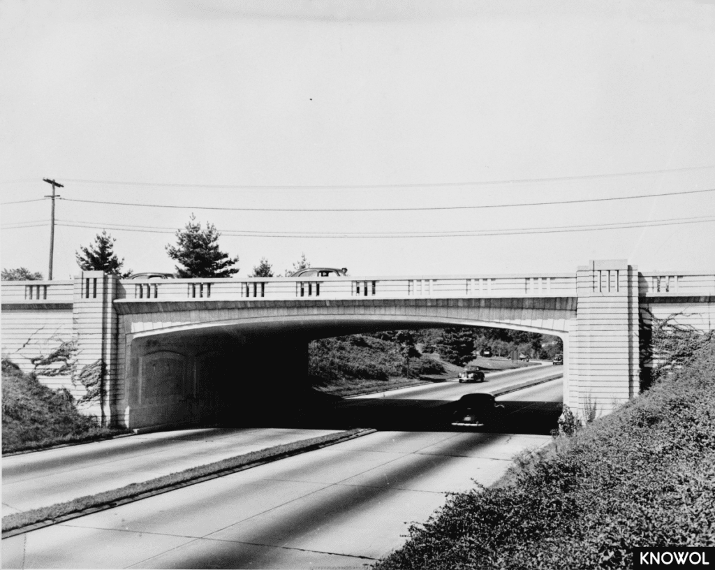 Spanning Merritt Parkway, Trumbull, Fairfield County, CT.