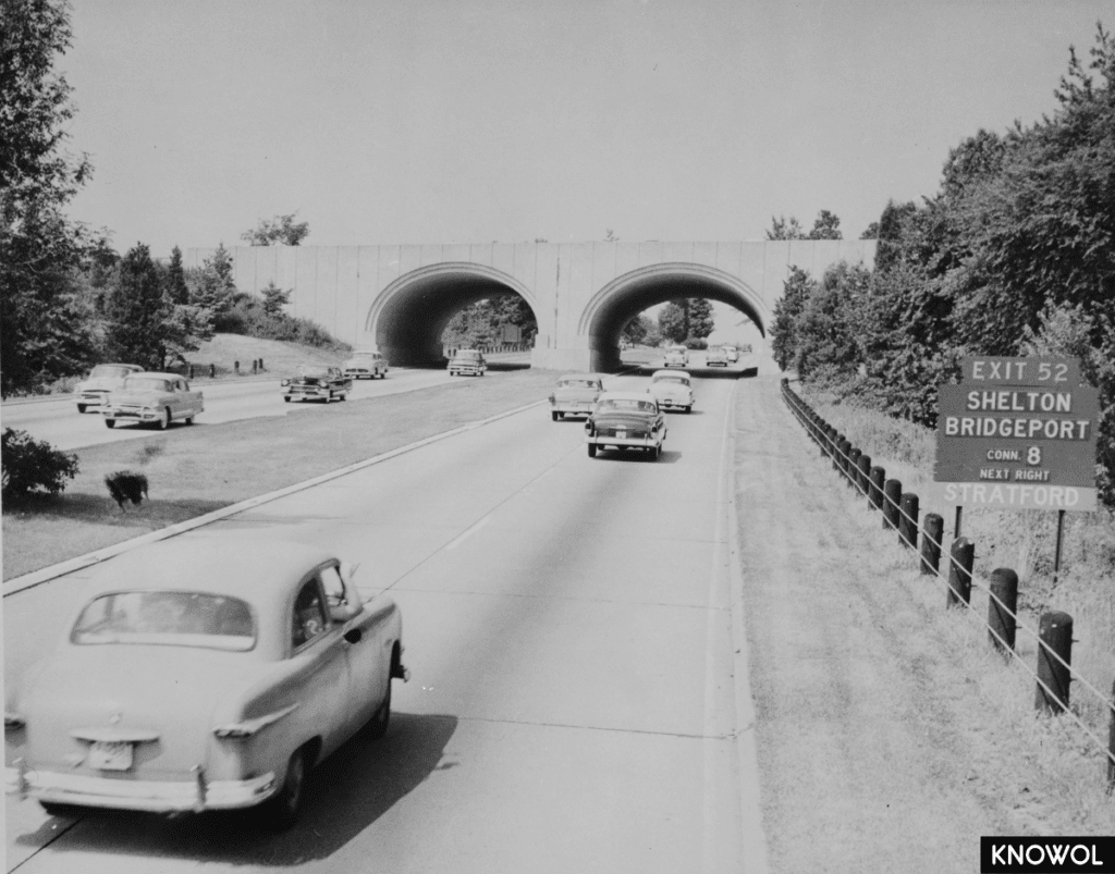Spanning Merritt Parkway, Trumbull, Fairfield County, CT.